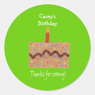 Birthday party favor label