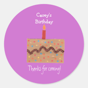 Birthday party favor label