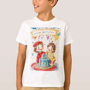 Birthday Party For Twins T-Shirt (Boy)