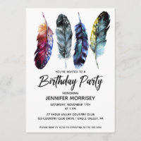 Birthday Party for Women Boho Style Feathers