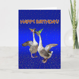 Birthday Party Geese - Goosebumps Card
