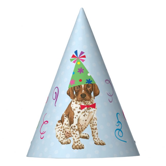 Birthday Party German Shorthaired Pointer Hat (Front)