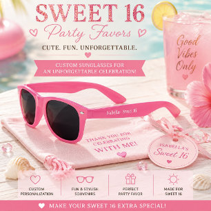 Birthday party girl pink sunglasses