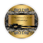 Birthday Party Gold Silver Black Bow