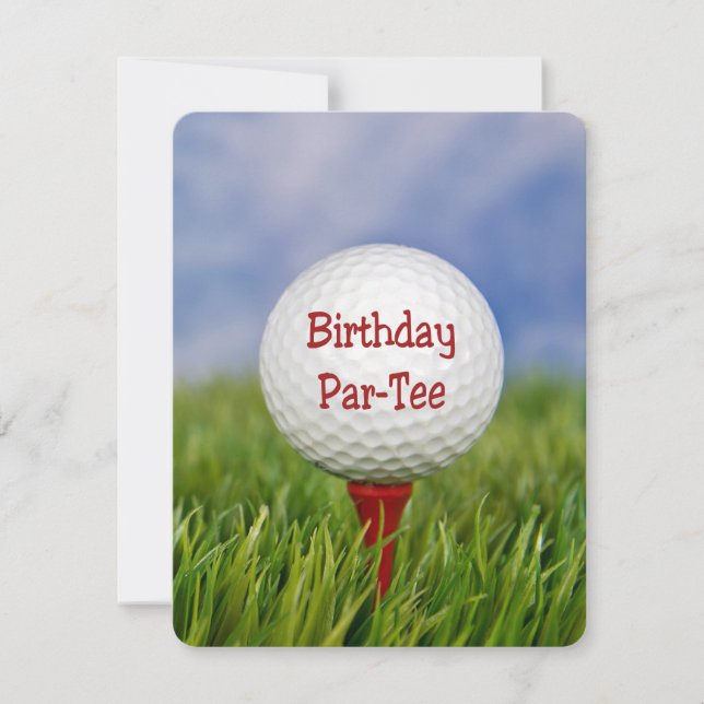 Birthday Party Golf theme Invitation (Front)