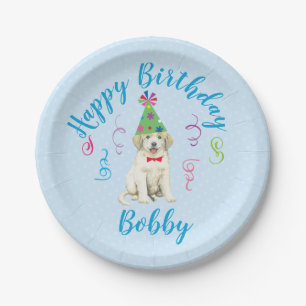 Birthday Party Great Pyrenees Paper Plates