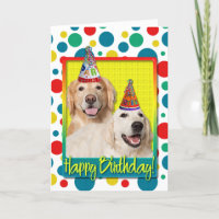 Birthday Party Hat - Golden Retriever Tebow Corona