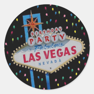 Birthday Party In Fabulous Las Vegas Sticker