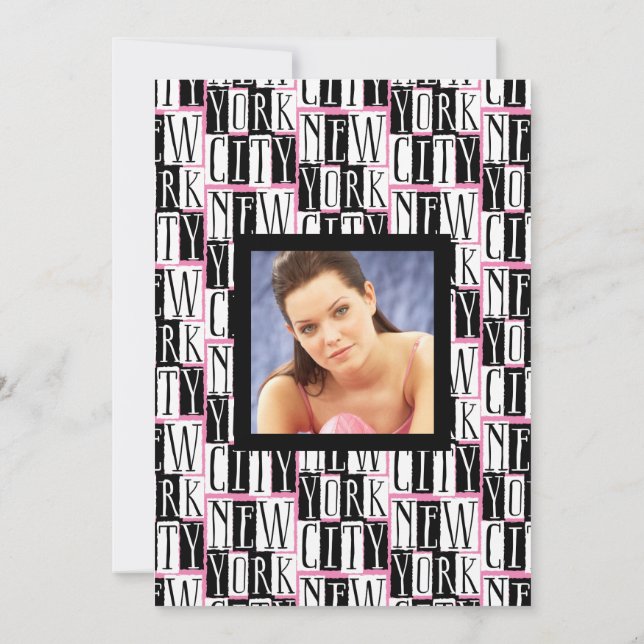 Birthday Party in New York City Photo Template (Back)