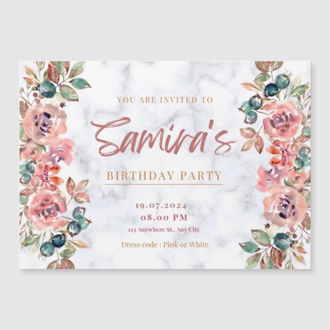 Birthday party invitation  (Front)