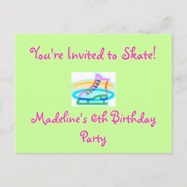 Birthday Party invitation (Front)