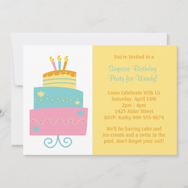 Birthday Party Invitation (Front)