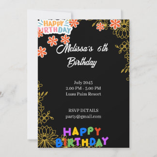 Birthday party  invitation