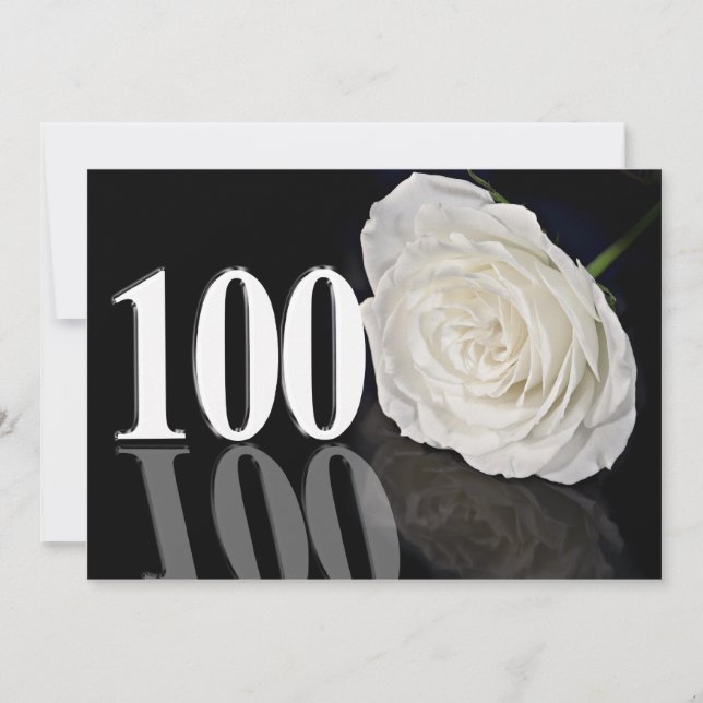 Birthday party invitation 100 years old (Front)