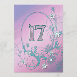 Birthday party invitation 17 years old