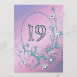 Birthday party invitation 19 years old