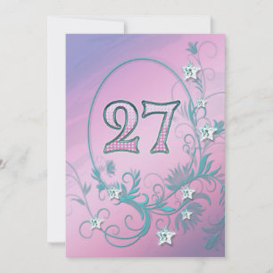Birthday party invitation 27 years old