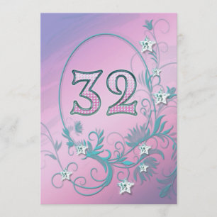 Birthday party invitation 32 years old