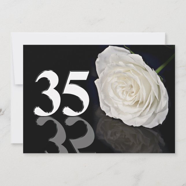 Birthday party invitation 35 years old (Front)