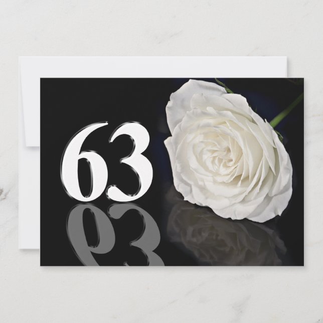 Birthday party invitation 63 years old (Front)