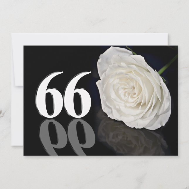 Birthday party invitation 66 years old (Front)