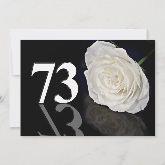 Birthday party invitation 73 years old (Front)