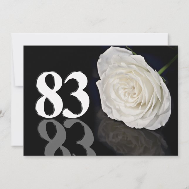 Birthday party invitation 83 years old (Front)