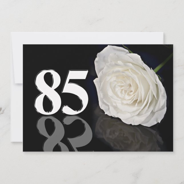 Birthday party invitation 85 years old (Front)