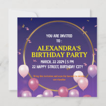 Birthday Party Invitation Card