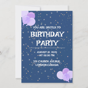 BIRTHDAY PARTY INVITATION CARD
