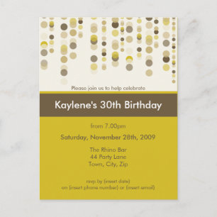 BIRTHDAY PARTY INVITATION :: discotek 6 Postcard