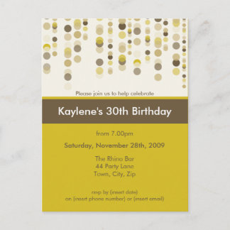 BIRTHDAY PARTY INVITATION :: discotek 6 Postcard