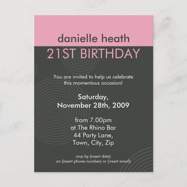 BIRTHDAY PARTY INVITATION :: dynamic centric P2 (Front)