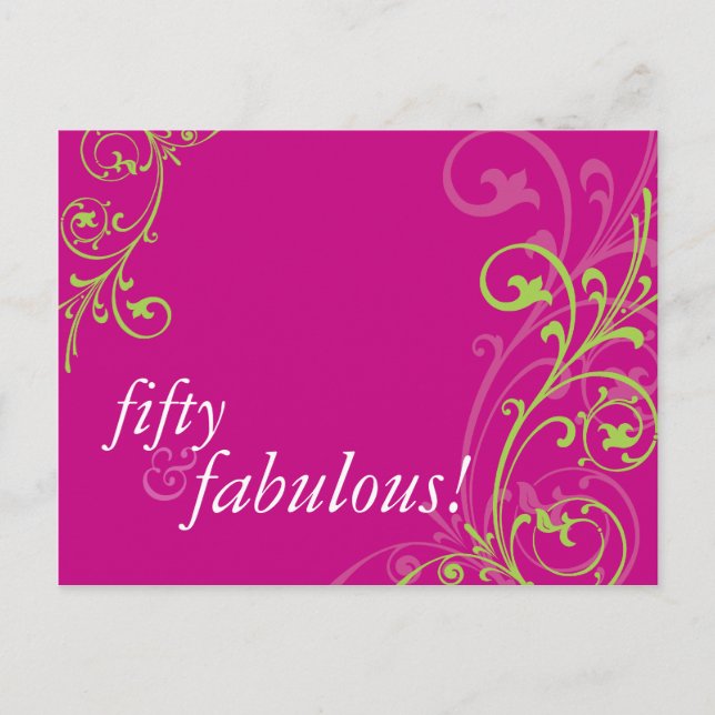BIRTHDAY PARTY INVITATION :: fabulous 1 (Front)
