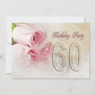Birthday party invitation for 60 years