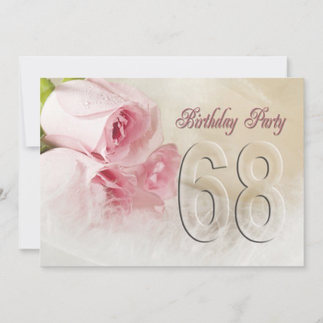 Birthday party invitation for 68 years (Front)