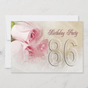 Birthday party invitation for 86 years