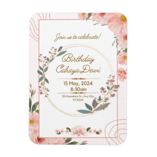 Birthday party invitation  magnet
