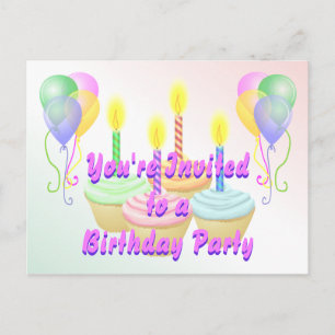 Birthday Party Invitation Postcard