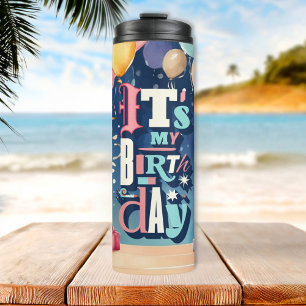 Birthday Party Invitation Thermal Tumbler