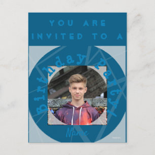 Birthday Party Invitation with Photo Postcard