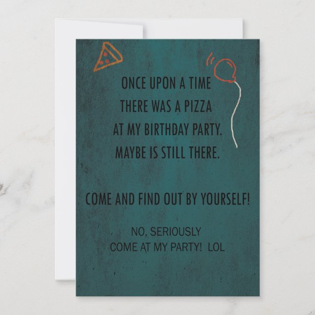 Birthday party invitation! Yey! Invitation (Front)
