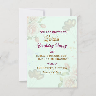 Birthday Party Invitations 