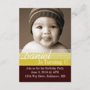 Birthday Party Invite B-Day I dbrli