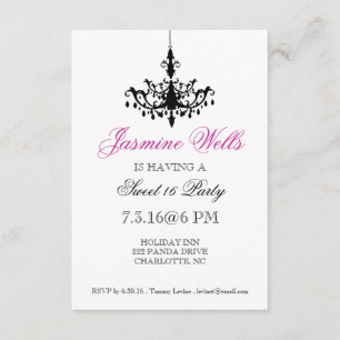Birthday Party Invite   Chandelier  whp
