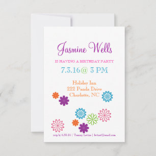 Birthday Party Invite   Colours of Fun II