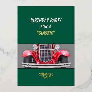 Birthday Party invite for a Classic (older person)