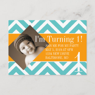 Birthday Party Invite   Turning  chevblu