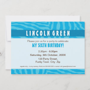 BIRTHDAY PARTY INVITES :: animal print 1L