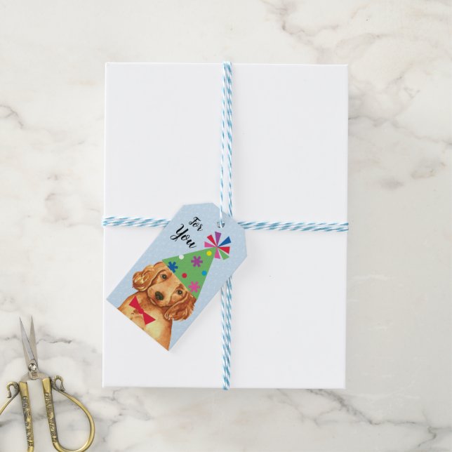 Birthday Party Irish Setter Gift Tags (With Twine)